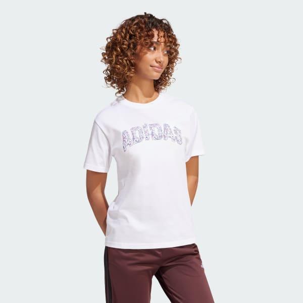 adidas Tech Illustrate Graphic Tee True Pink XS Womens Product Image