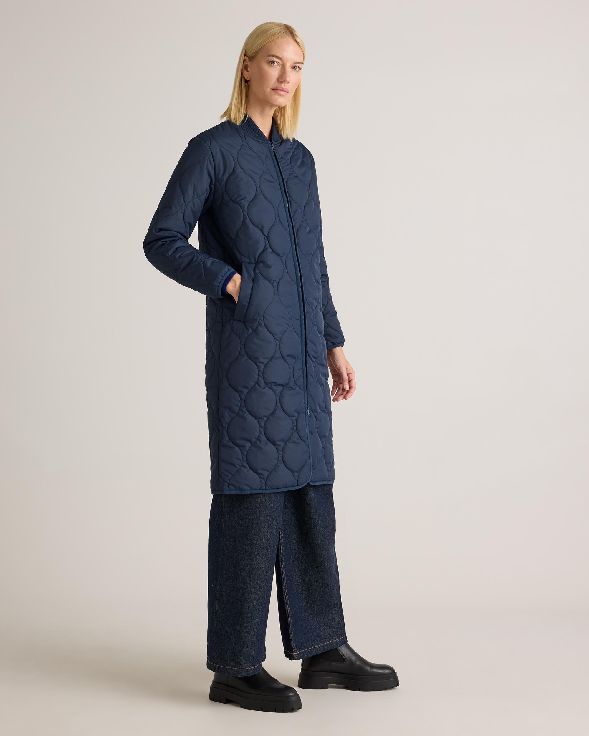 Quince | Women's Featherless Quilted Puffer Long Coat Size XL, Recycled Polyester Product Image