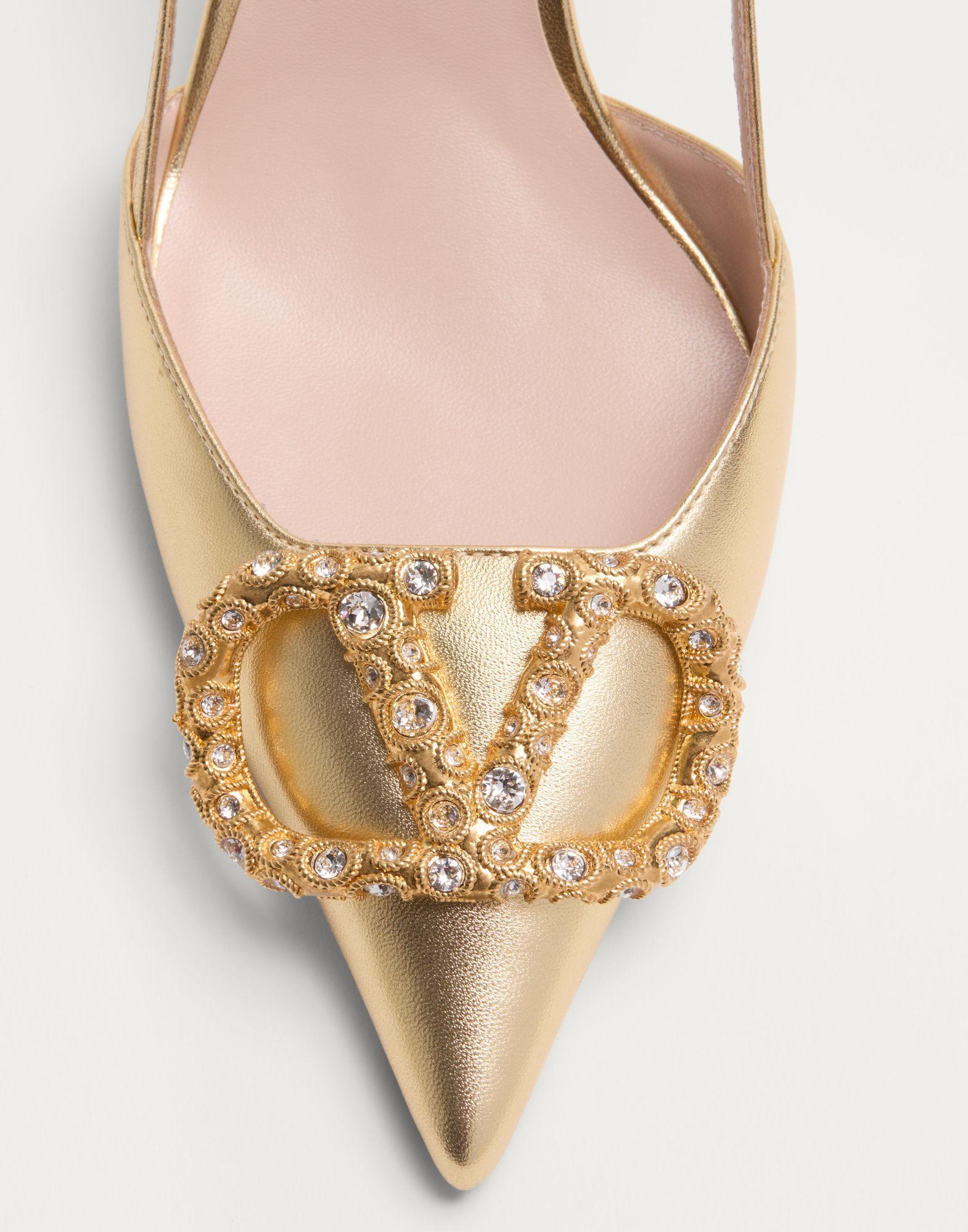 Vlogo Signature Slingback Pump In Laminated Nappa Leather 80Mm Product Image