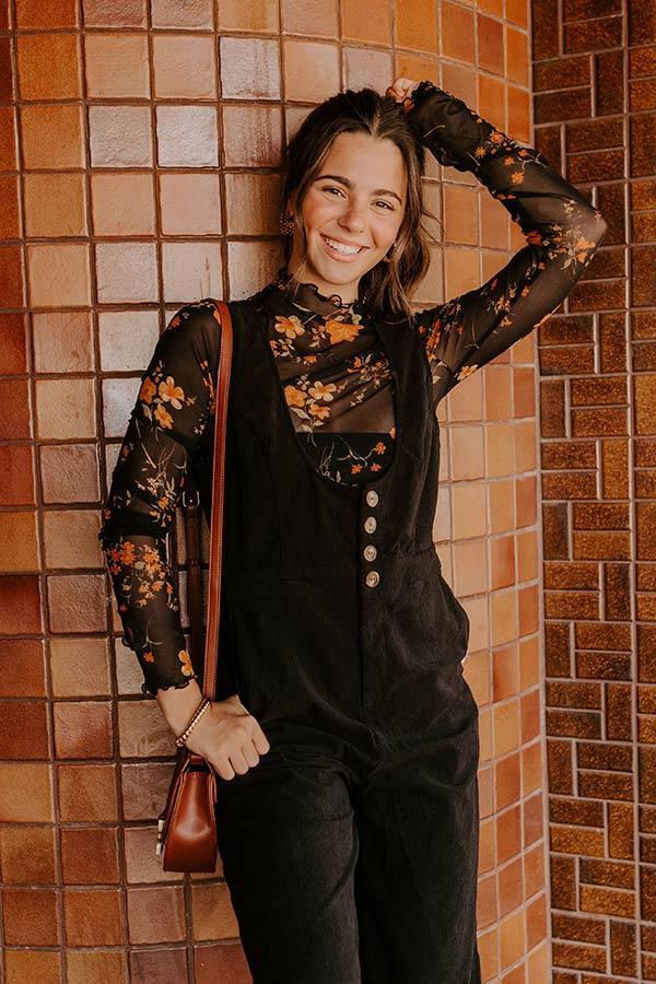 Falling Florals Mesh Top Product Image