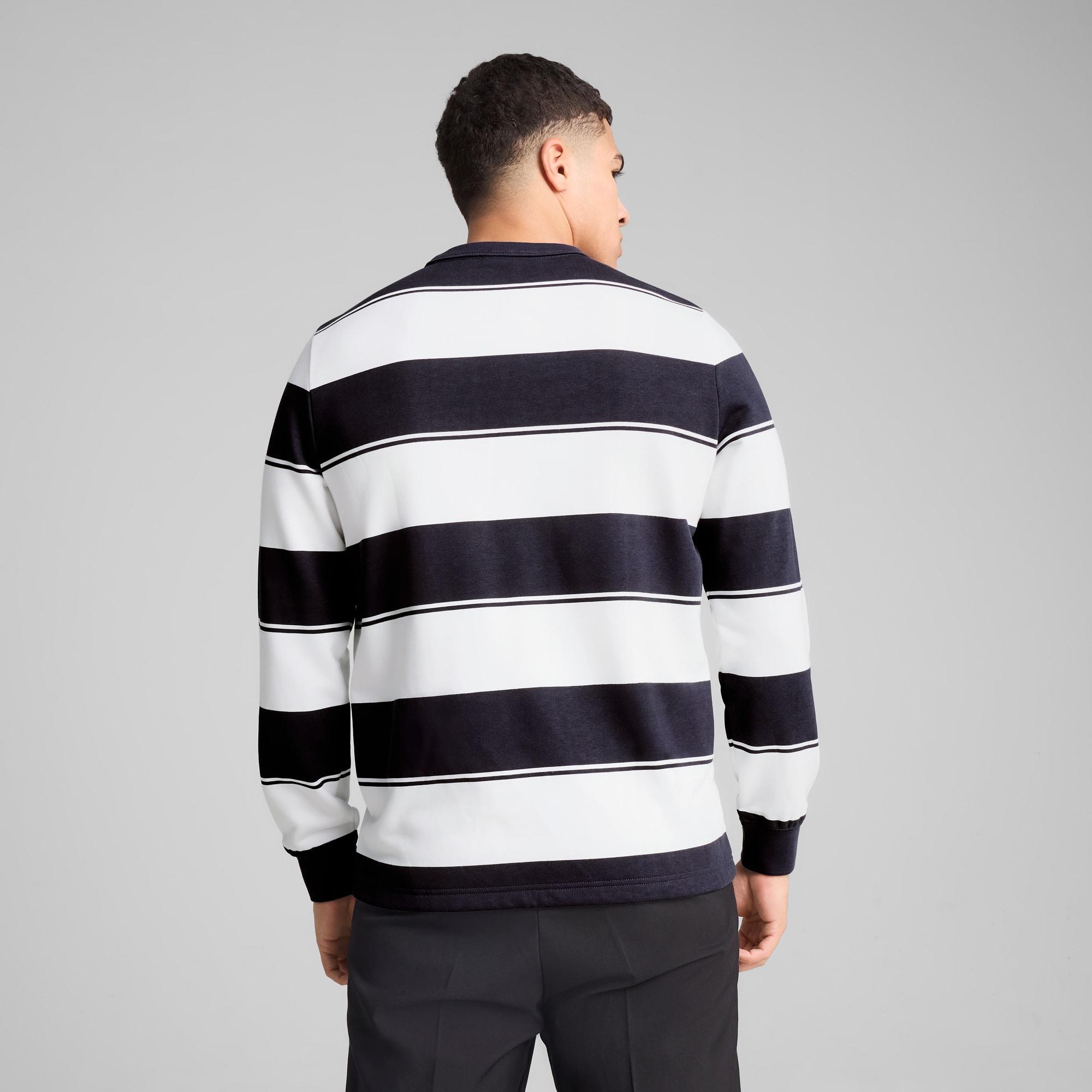 PUMA Class Men's Striped Crew Sweatshirt Product Image