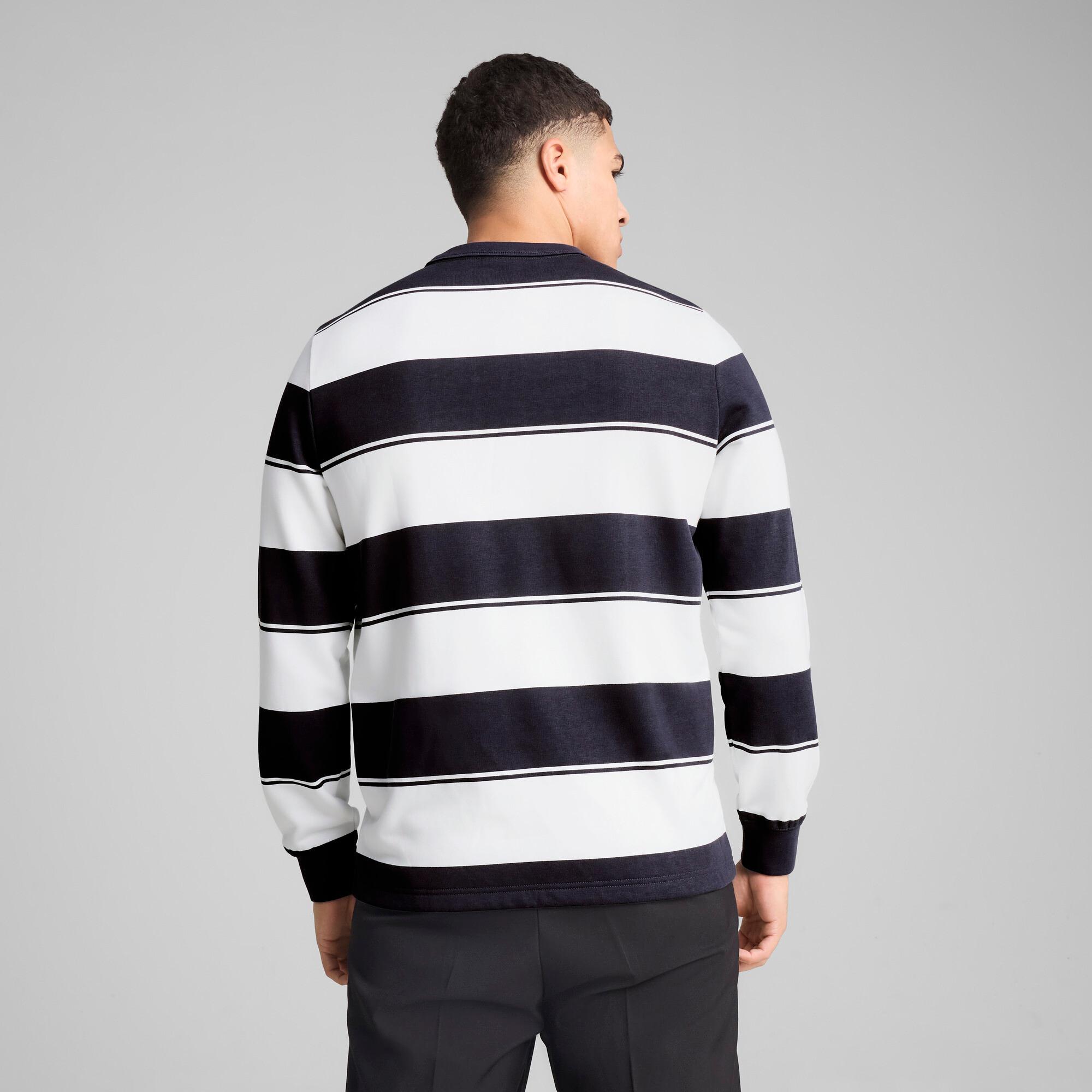 PUMA Class Men's Striped Crew Sweatshirt Product Image