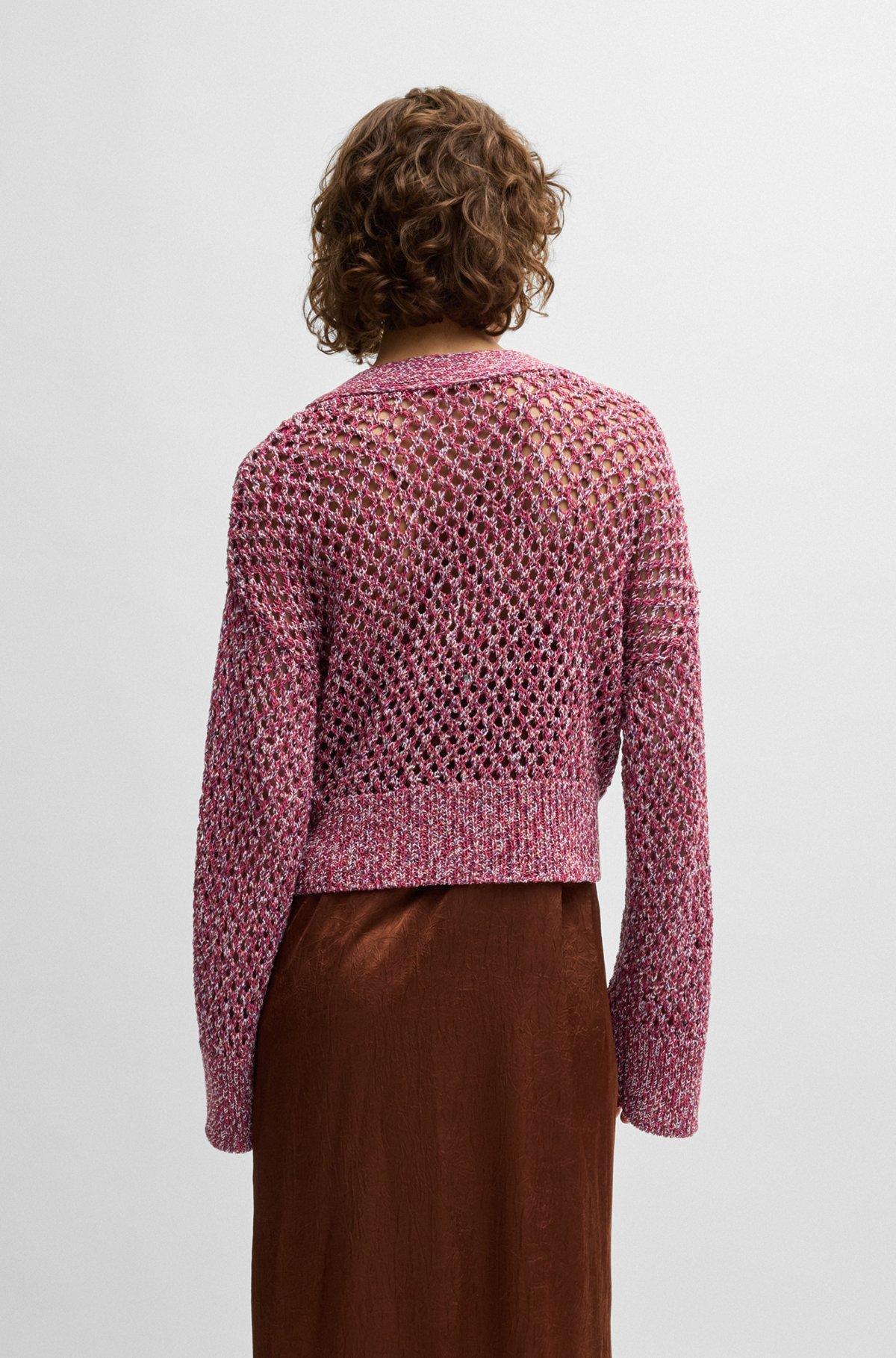 Reversible cardigan with open structure Product Image