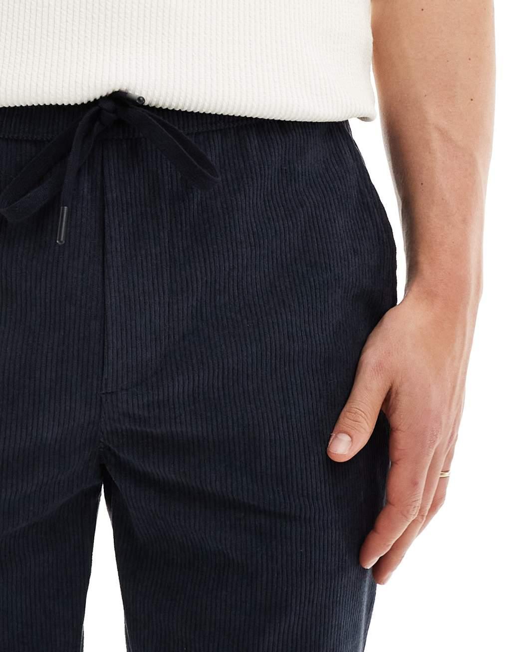 ONLY & SONS cord short in navy Product Image
