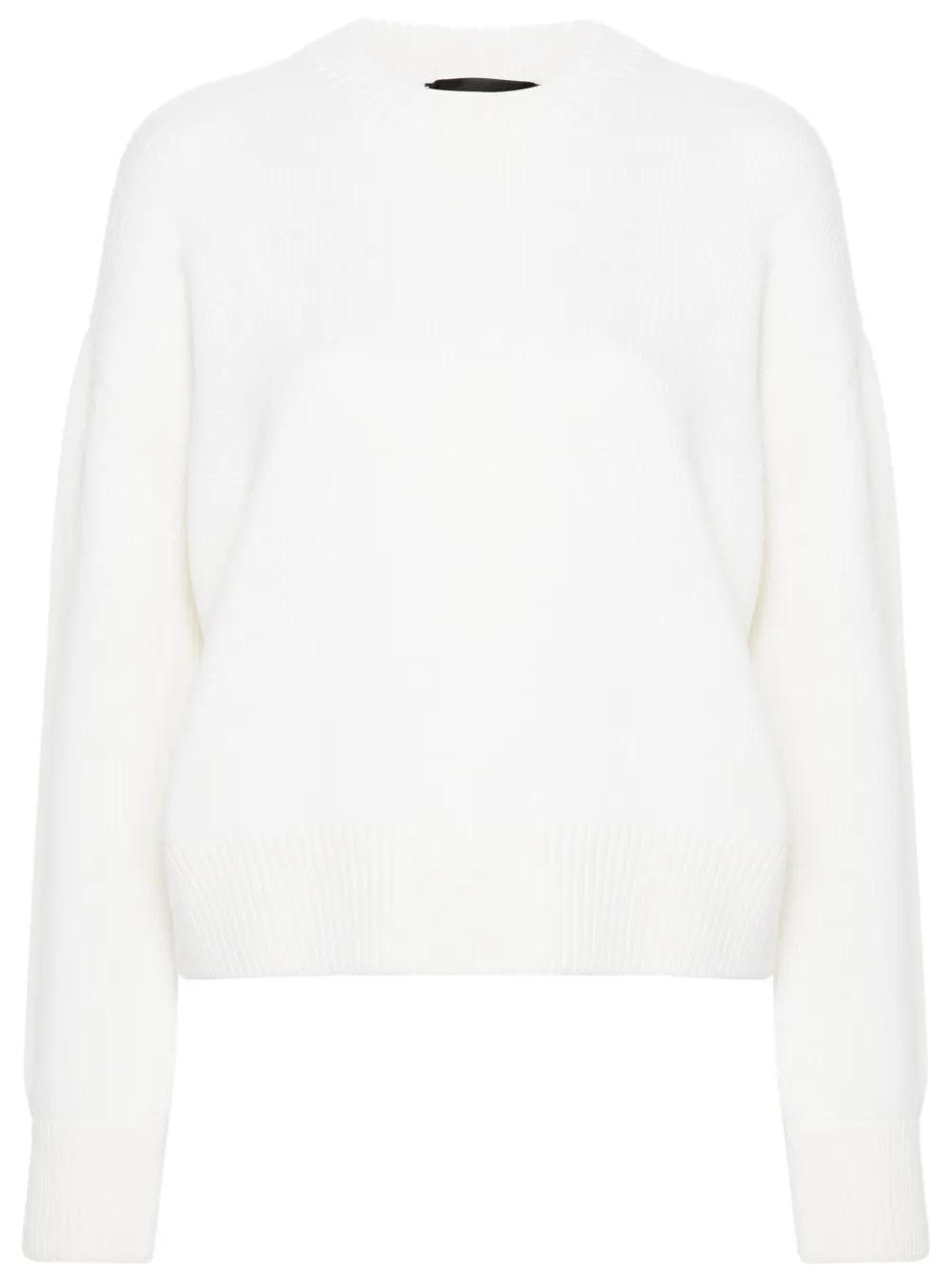 FABIANA FILIPPI Crew-neck Merino Jumper In White Product Image