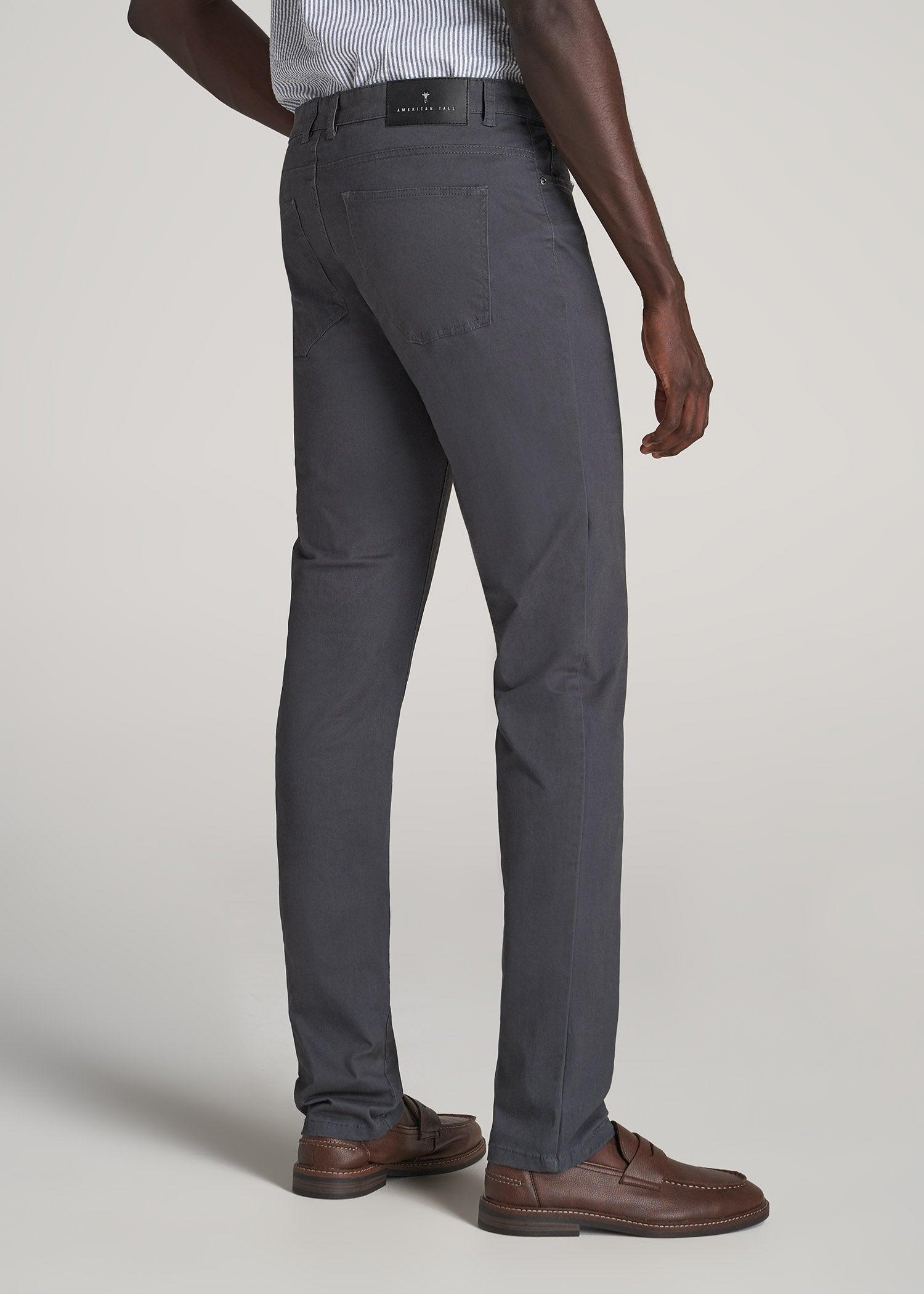 Dylan Slim Fit Five-Pocket Pants For Tall Men in Black Male Product Image