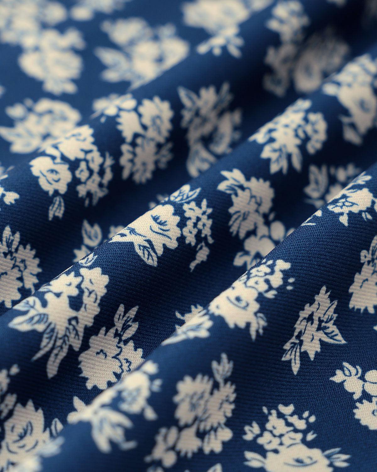 Navy Floral A-Line Mini Skirt Product Image