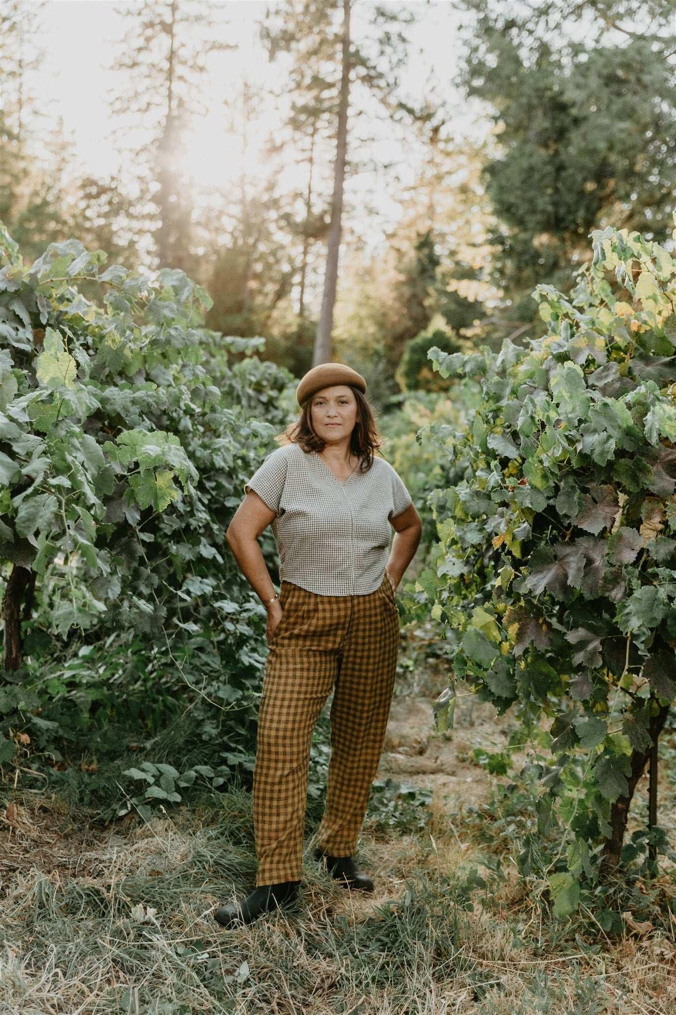 Perfect Pant in Brown Checker Product Image
