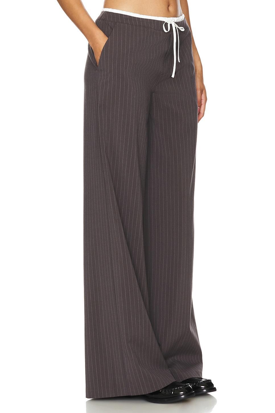 Lovers and Friends Ashley Pant in Grey Pinstripe Product Image