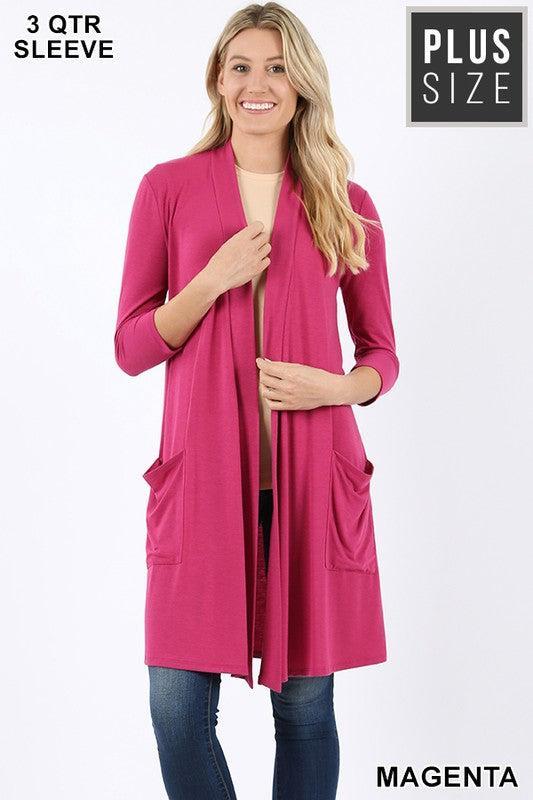 1439   Lauren Slouchy Pocket Cardigan Product Image