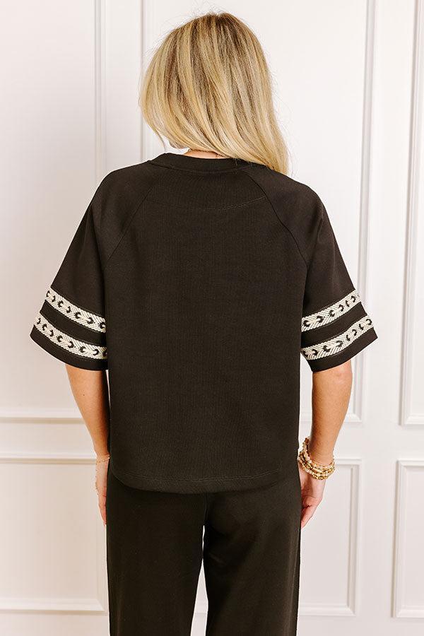 Villa Brunch Shift Top in Black Product Image