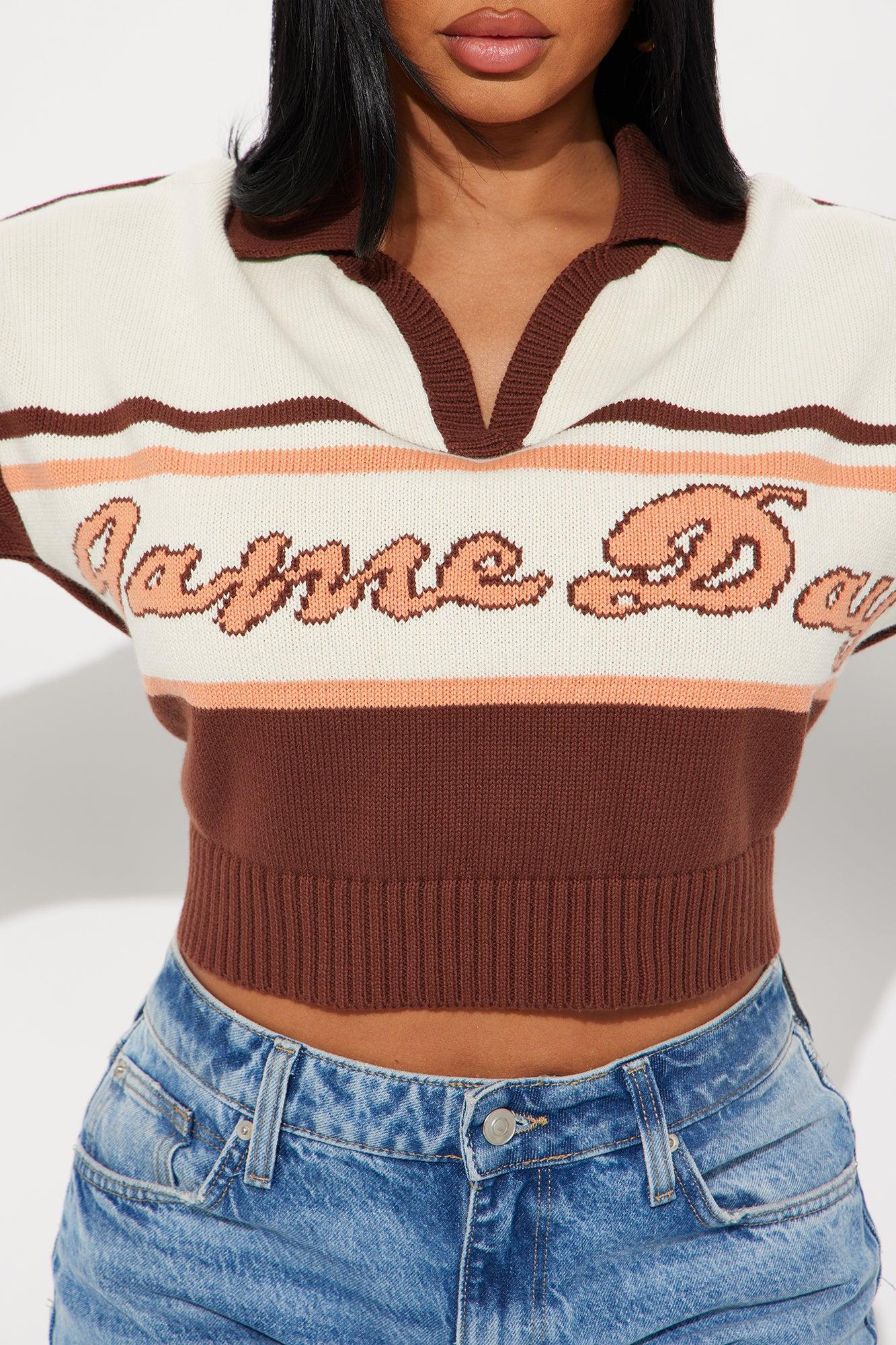 It's Game Day Sweater - Brown Product Image