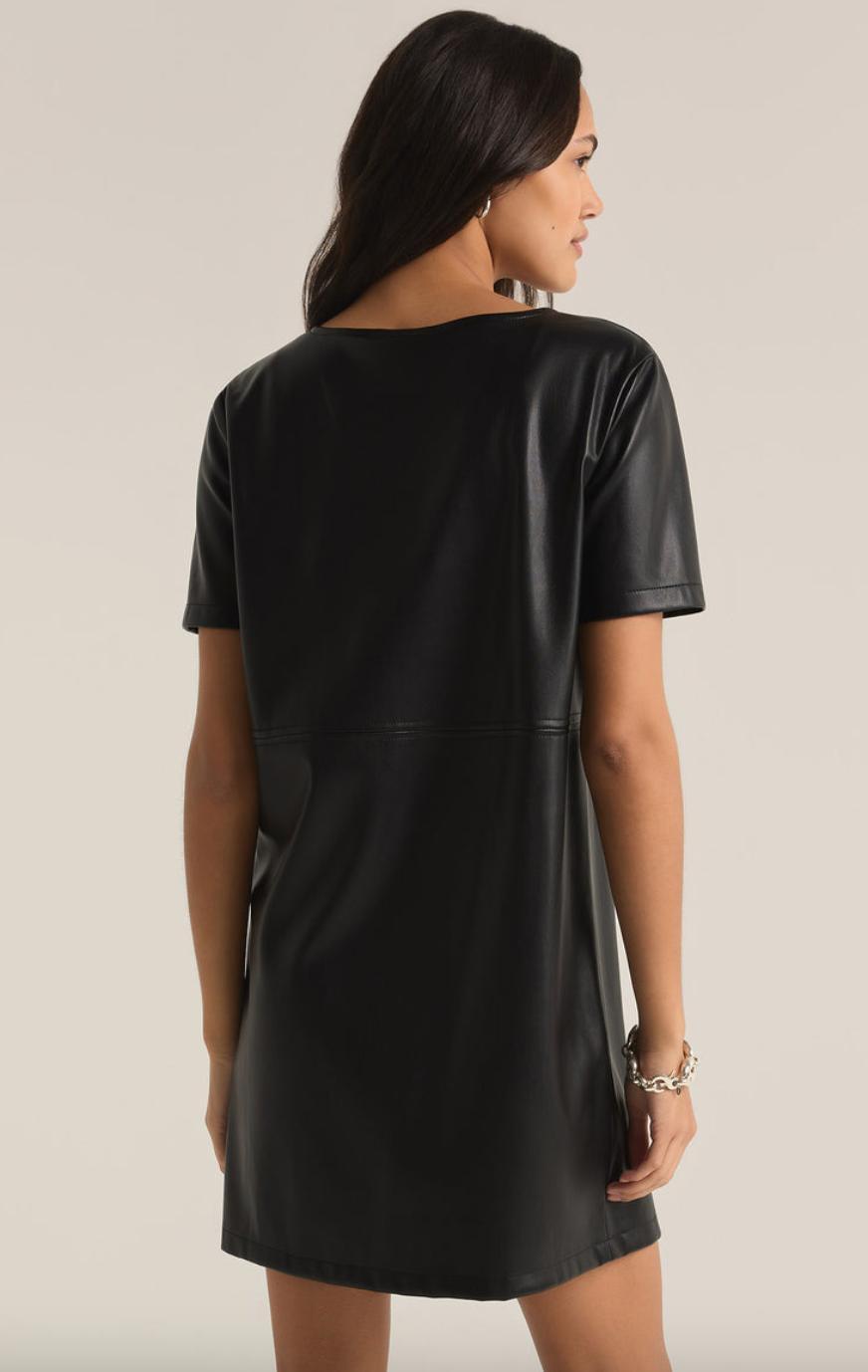 London Faux Leather Mini Dress Product Image