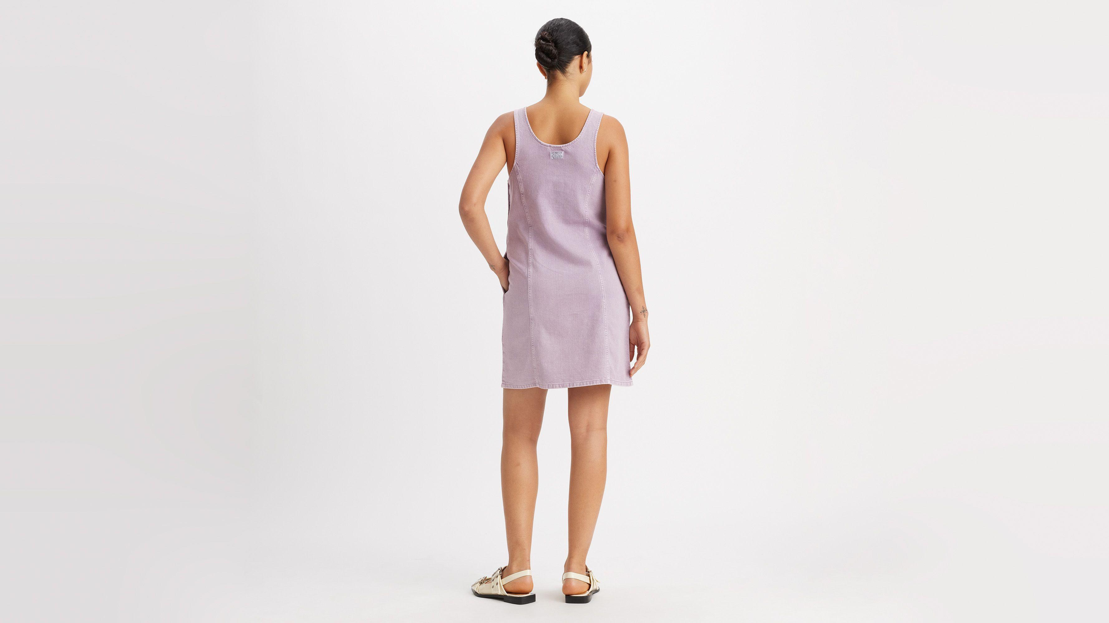 Aly Denim Jumper Dress Product Image