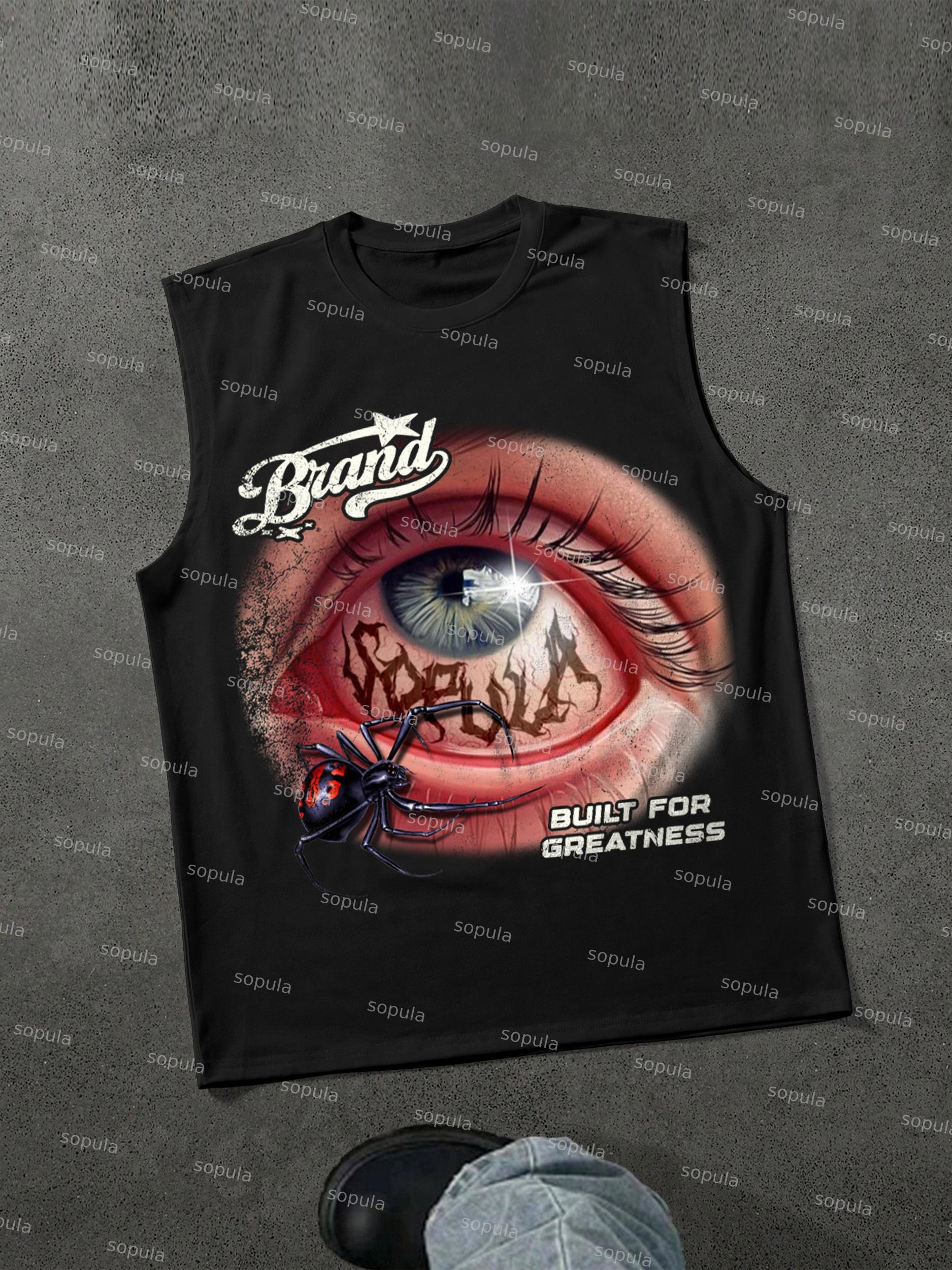 Eyes Spider Vintage Graphic Tank Top Product Image