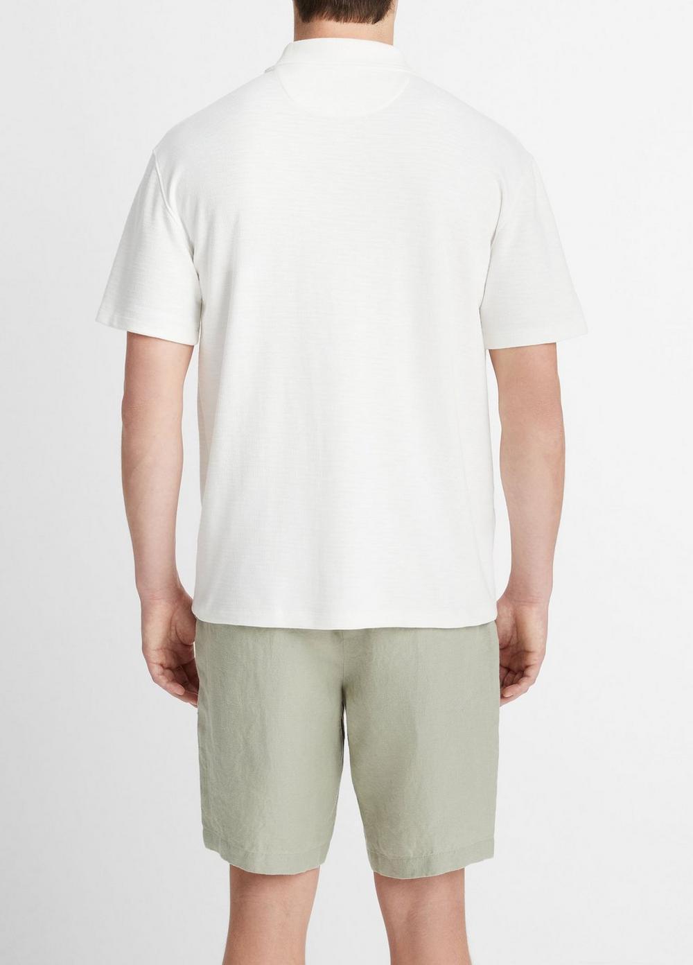 Mens Variegated Jacquard Short-Sleeve Button-Front Shirt, Hillside Blue, Size XXL Vince Product Image
