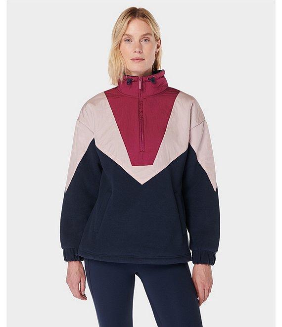 Sweaty Betty Orbit Fleece Color Block Long Sleeve Half Zip Pullover Product Image