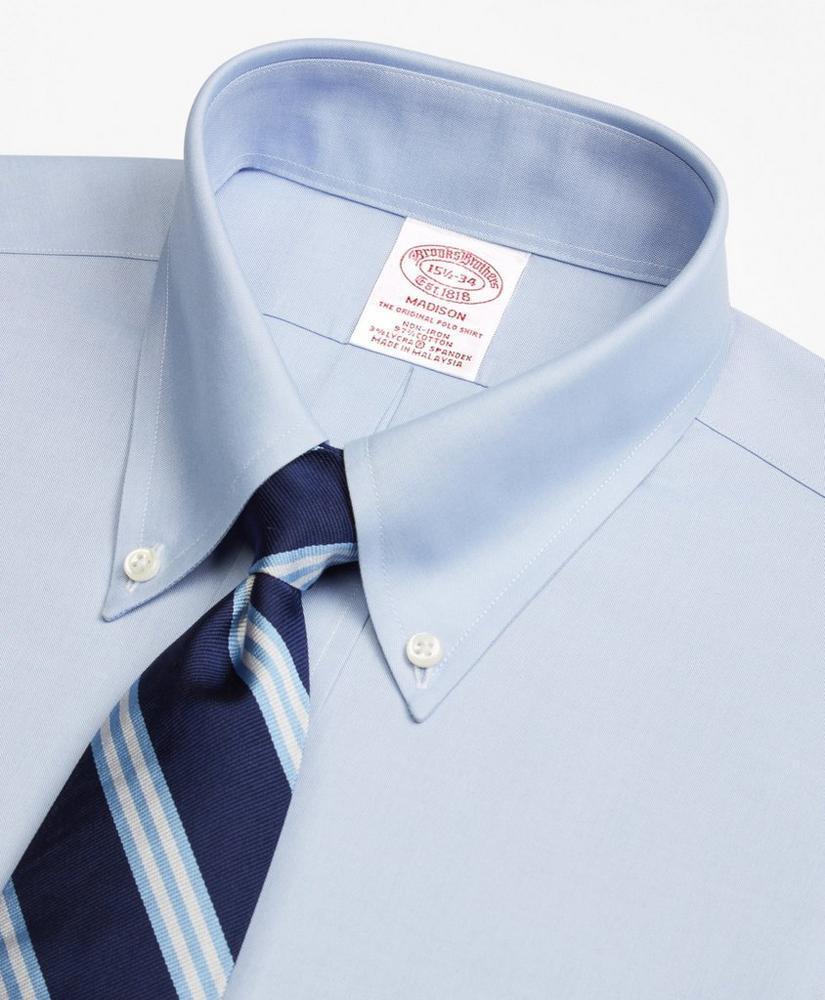 Stretch Madison Relaxed-Fit Dress Shirt, Non-Iron Pinpoint Button-Down Collar Product Image