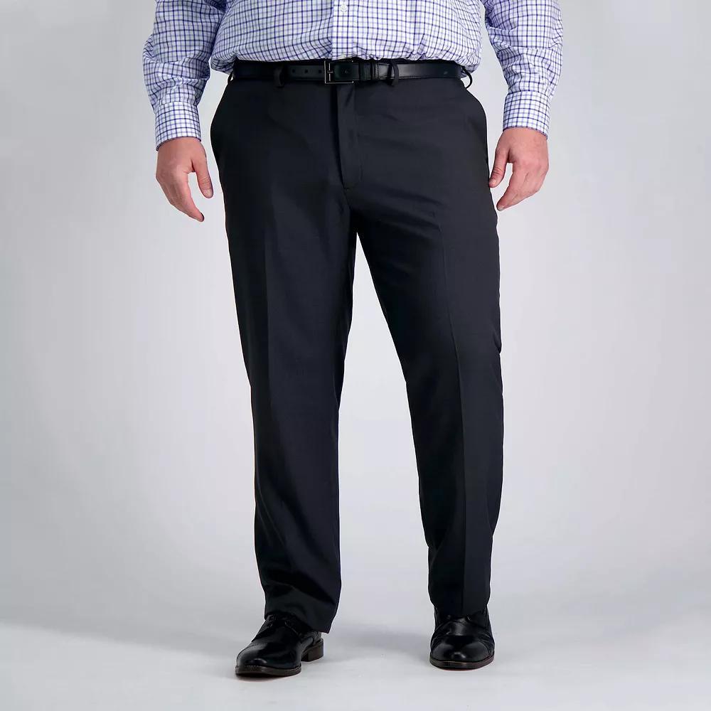 Big & Tall Haggar Premium Comfort Straight-Fit Flat-Front Dress Pants, Mens Grey Product Image
