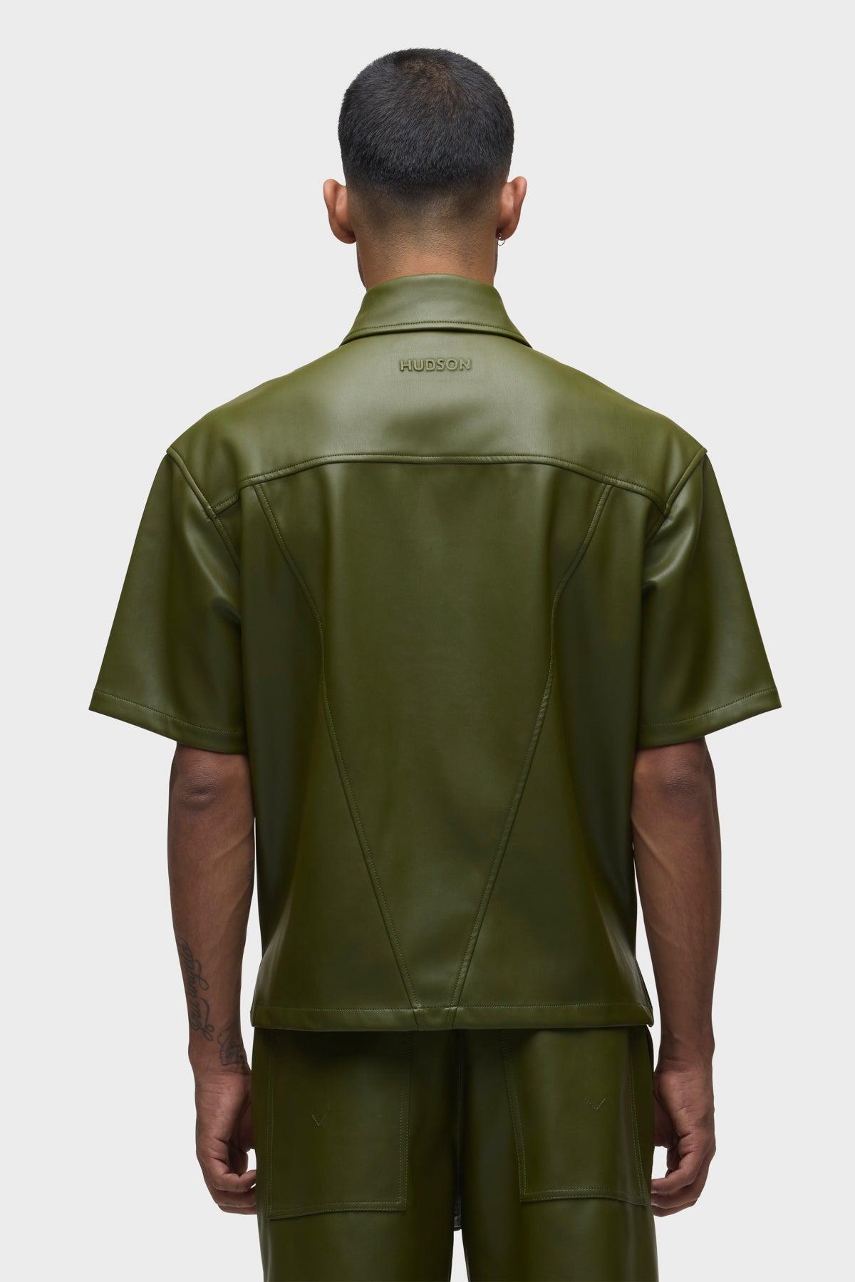 Vegan Short Sleeve Zip Shirt Male Product Image