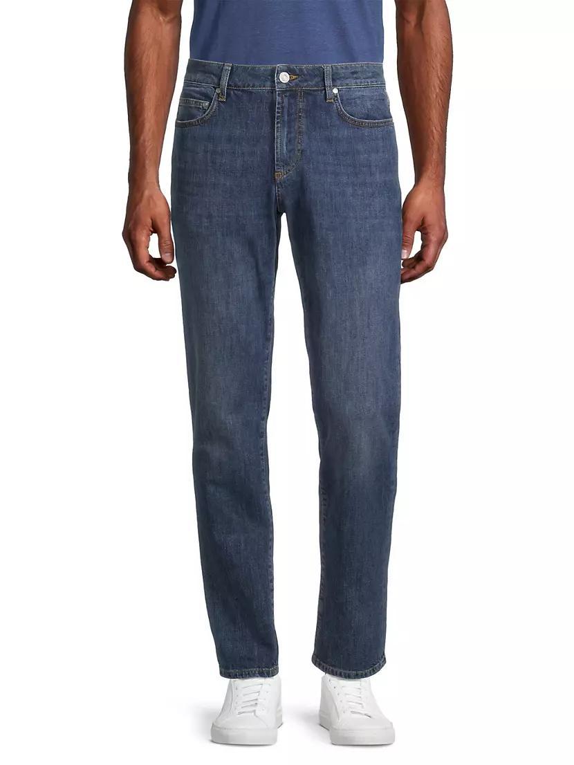 Five-Pocket Cotton-Blend Jeans Product Image