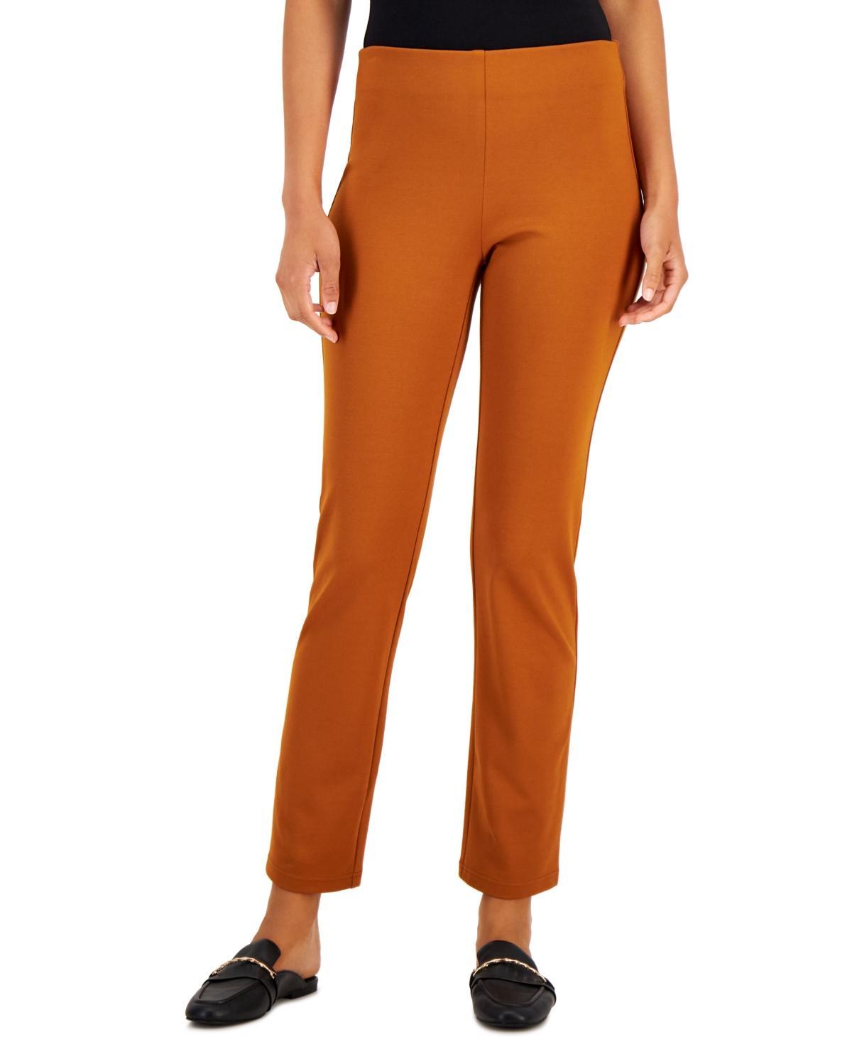 Jm Collection Womens Ponte-Knit Pull-On Ankle Pants, Created for Macys Product Image