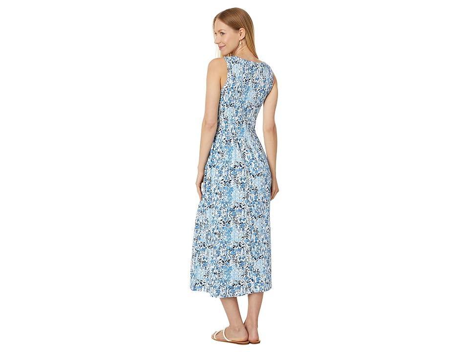 Tommy Hilfiger Sleeveless Smocked Floral Dress (Ivory Multi) Women's Dress Product Image