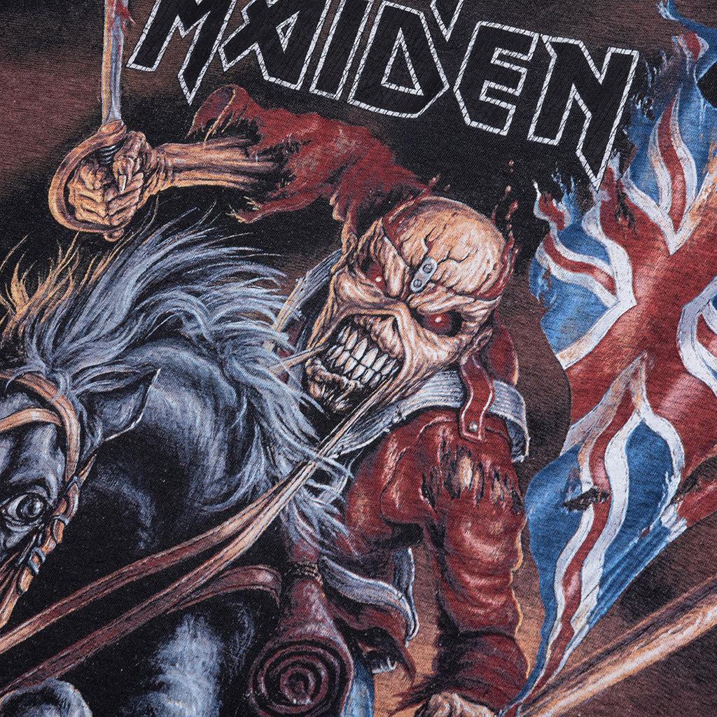Represent x Iron Maiden Steed T-Shirt - Stained Black Male Product Image