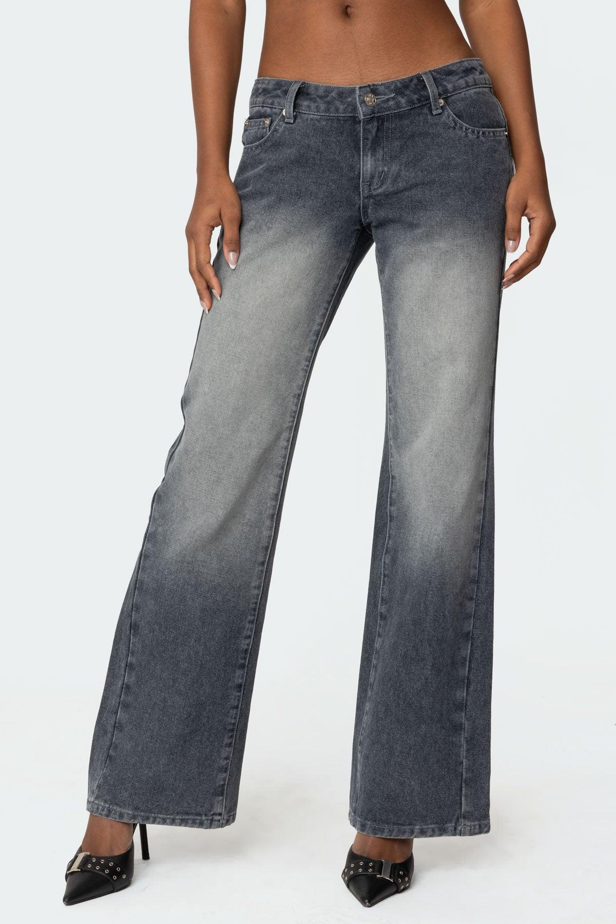 Alysse Low Rise Washed Jeans Product Image