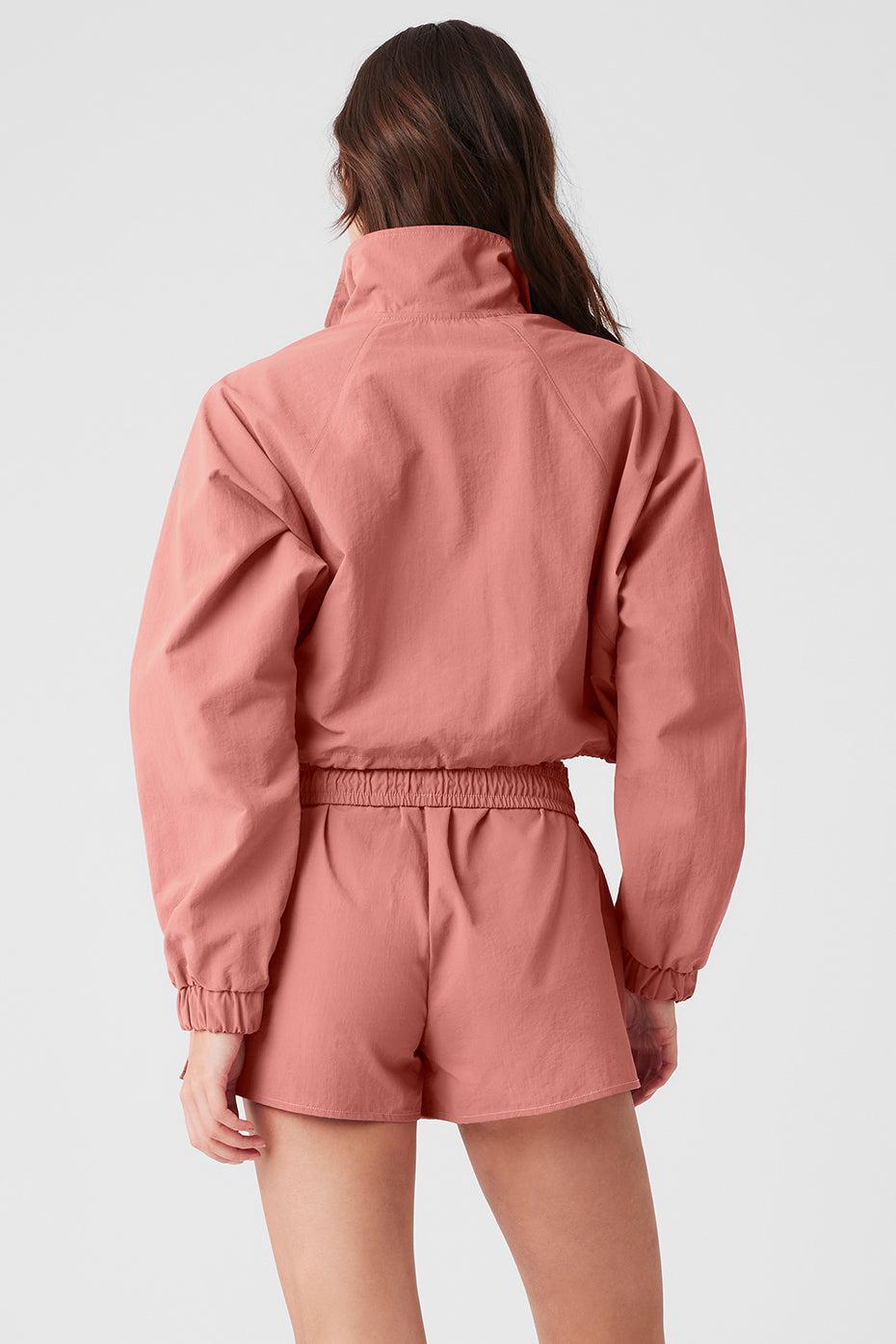 Cropped 1/4 Zip Alumni Pullover - Soft Terracotta Product Image