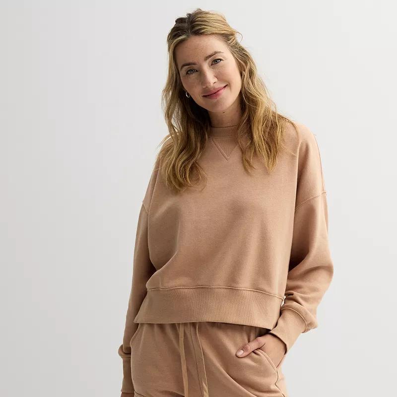 Women's Sonoma Goods For Life® Boxy Crewneck Sweatshirt, Size: Small, Pandora River Product Image