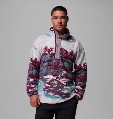 Columbia Men's Helvetia II Printed Half Snap Printed Fleece Pullover- Product Image