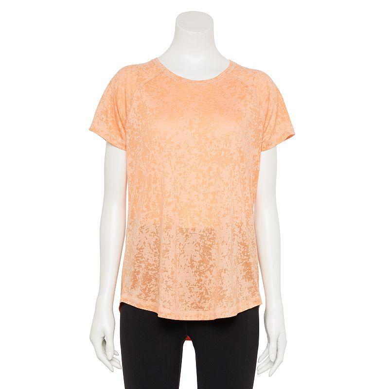 Women's Tek Gear® Core Raglan Tee, Size: Large, Black Burnout Product Image