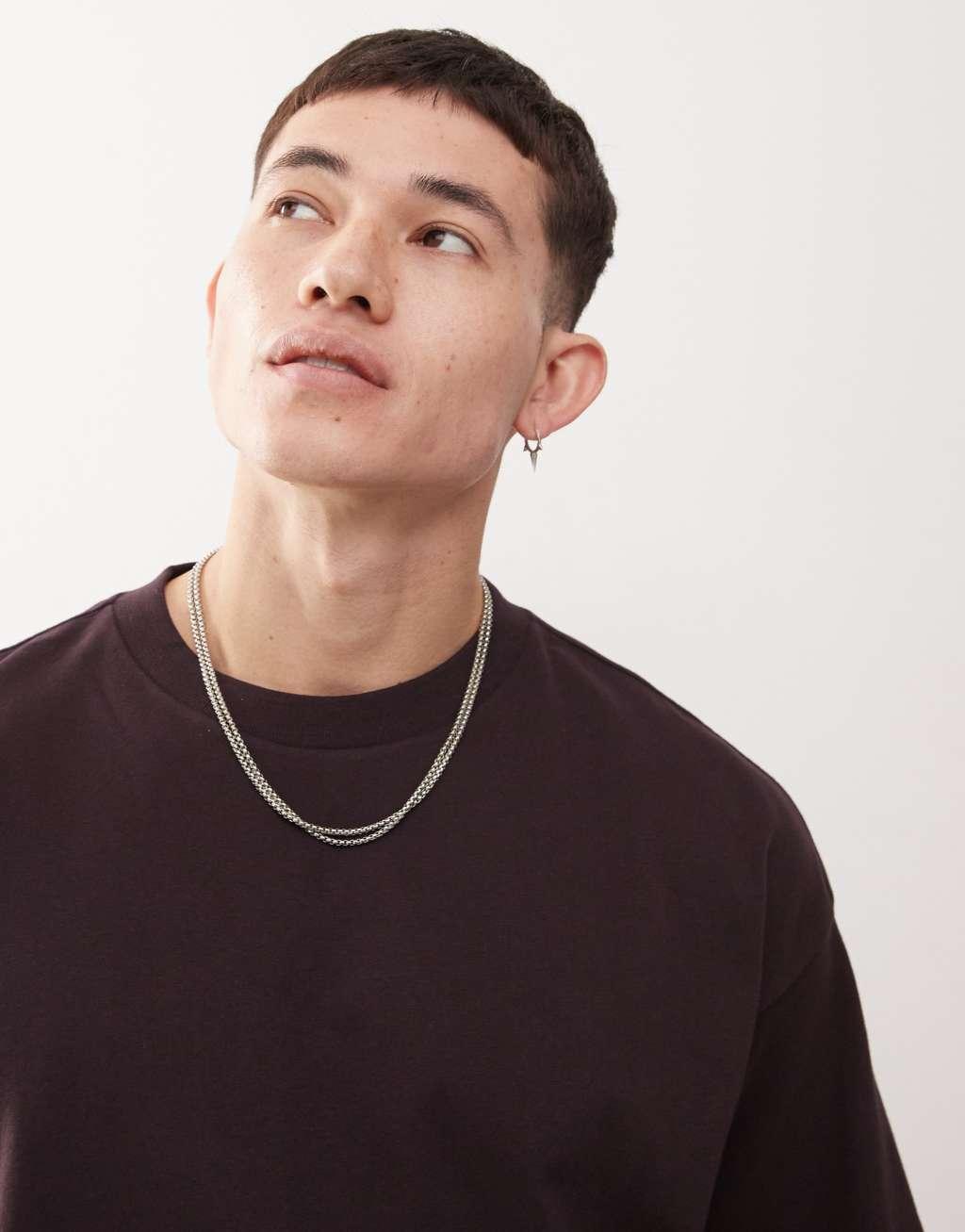 Weekday Great boxy fit T-shirt in burgundy Product Image