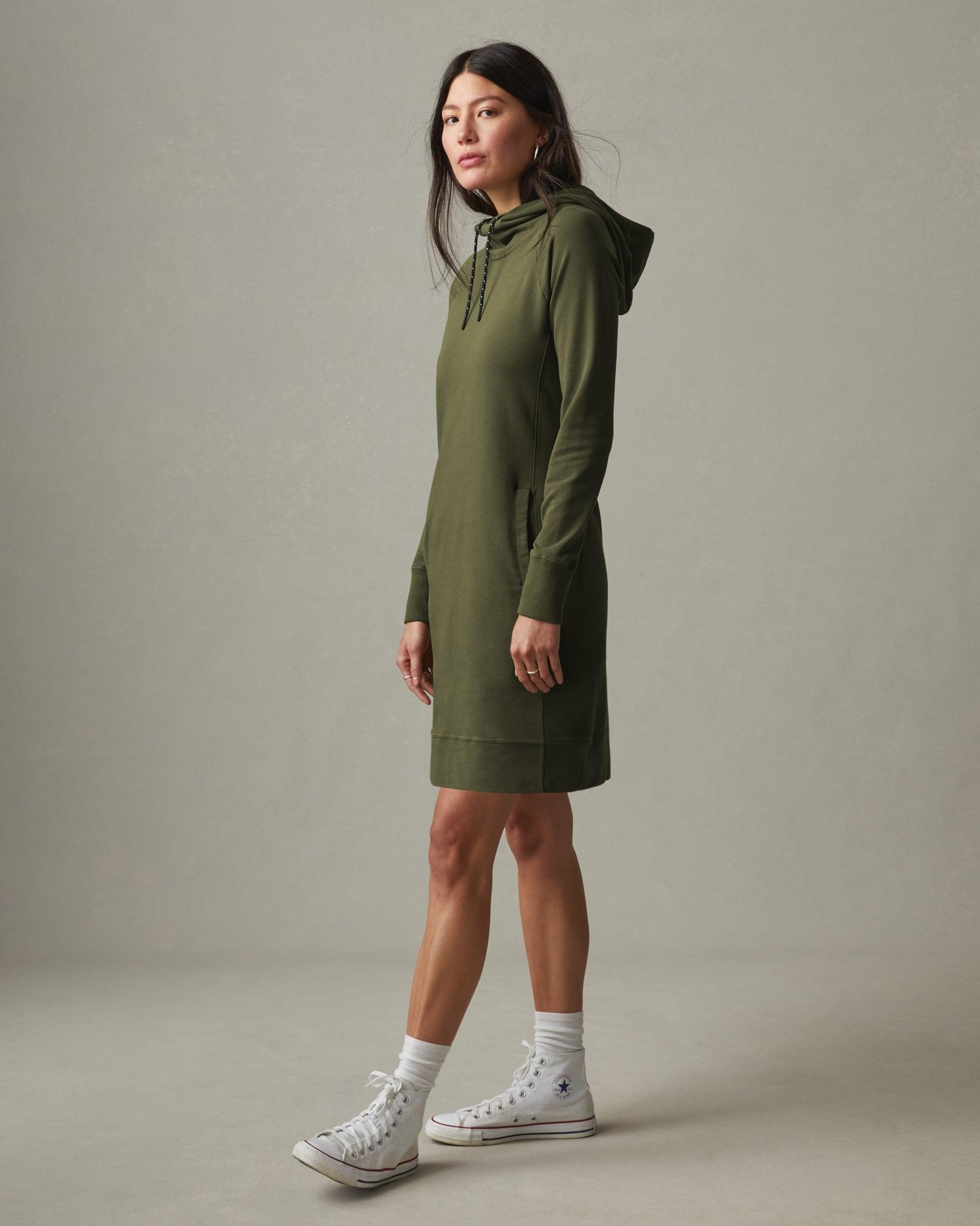Women's Hoodie Dress - Moss Female Product Image