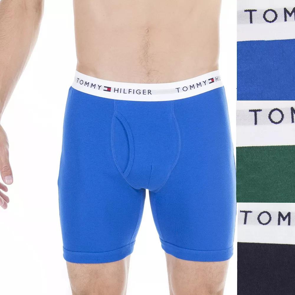 Men's Tommy Hilfiger 3-pack Cotton Classic Boxer Briefs, Size: Large, Vibrant Royal Product Image