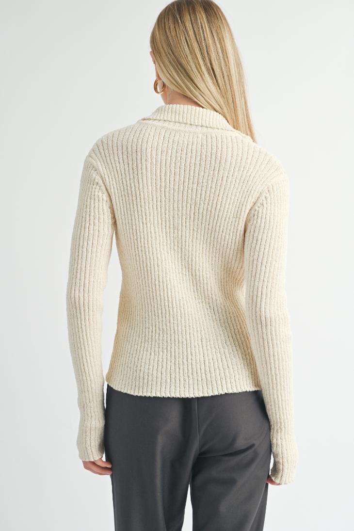 Ribbed Zip Up Cardi Product Image