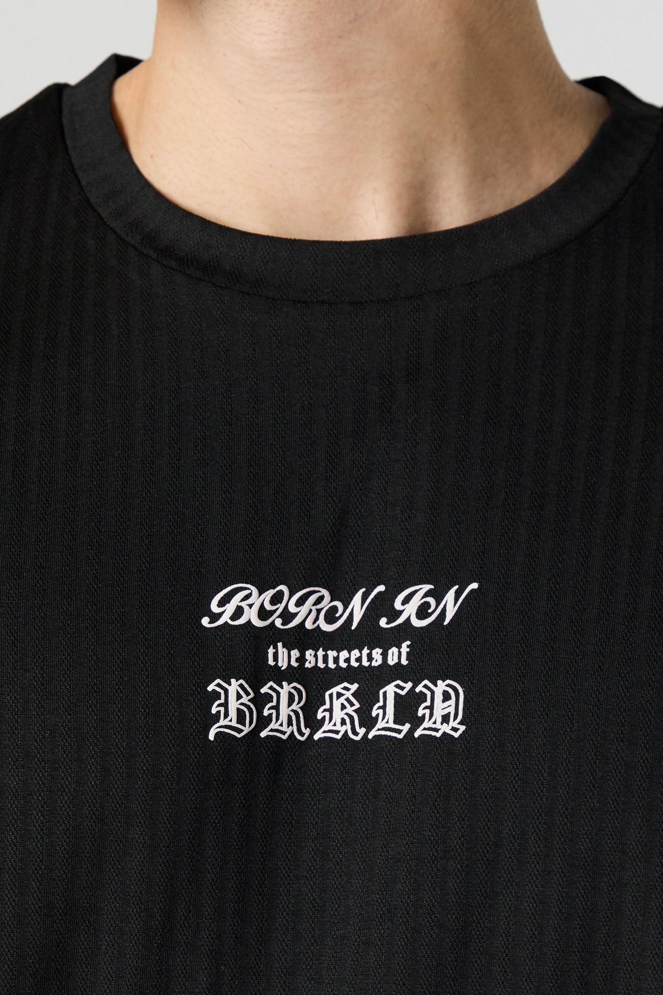 Brooklyn New York Graphic Textured T-Shirt Male Product Image