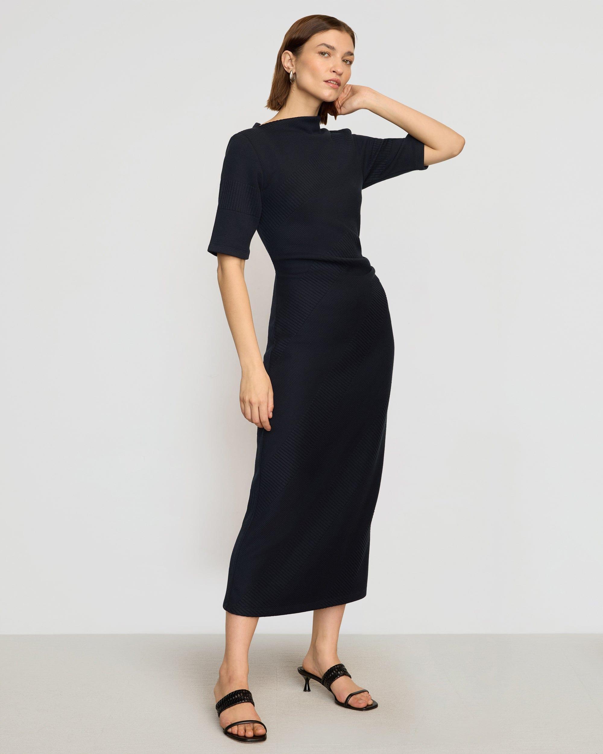Evie Ribbed-Knit Jersey Dress Product Image