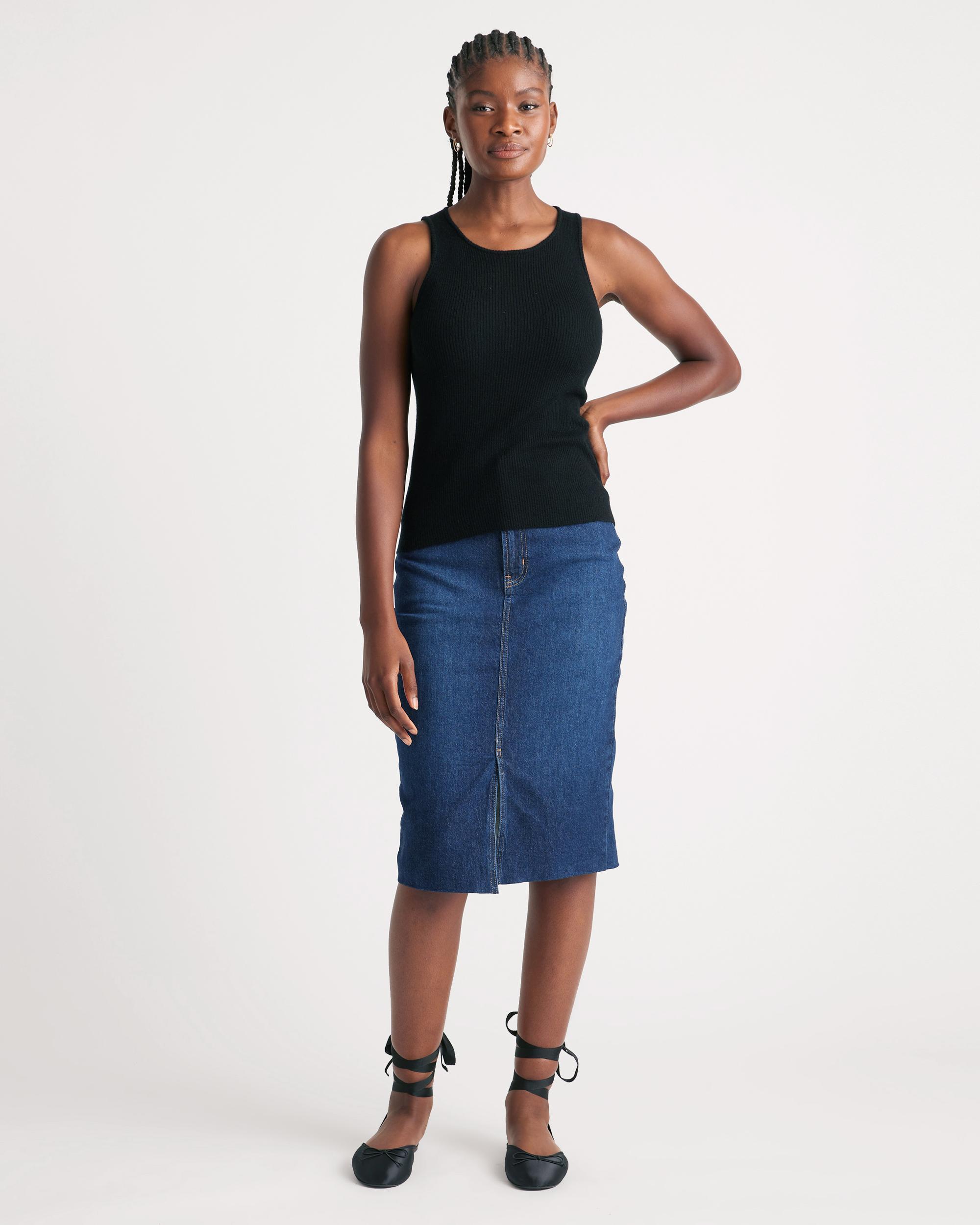 Quince | Women's Featherweight Cashmere Ribbed Tank Top Product Image