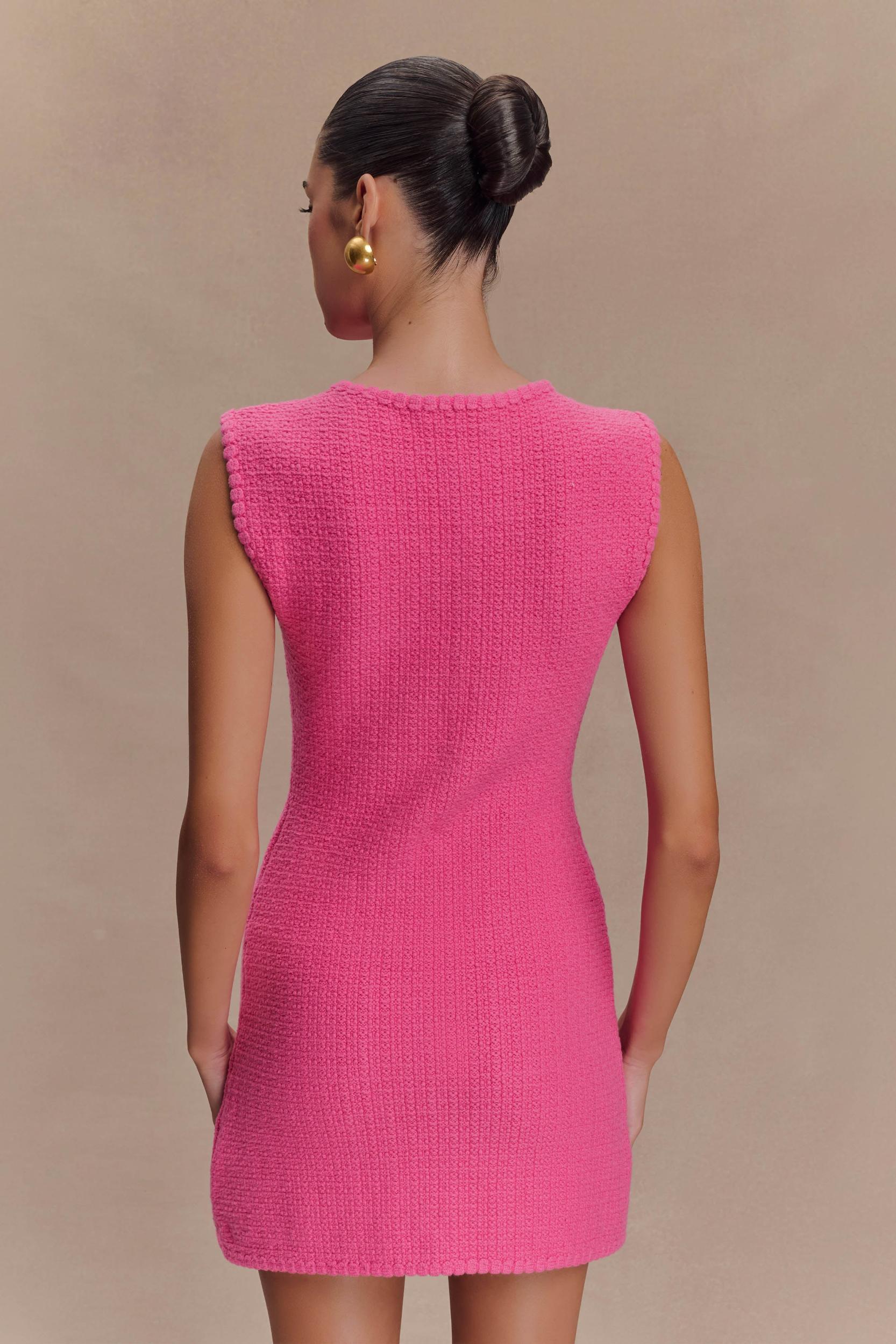 Mia Knit Mini Dress - Pink Product Image