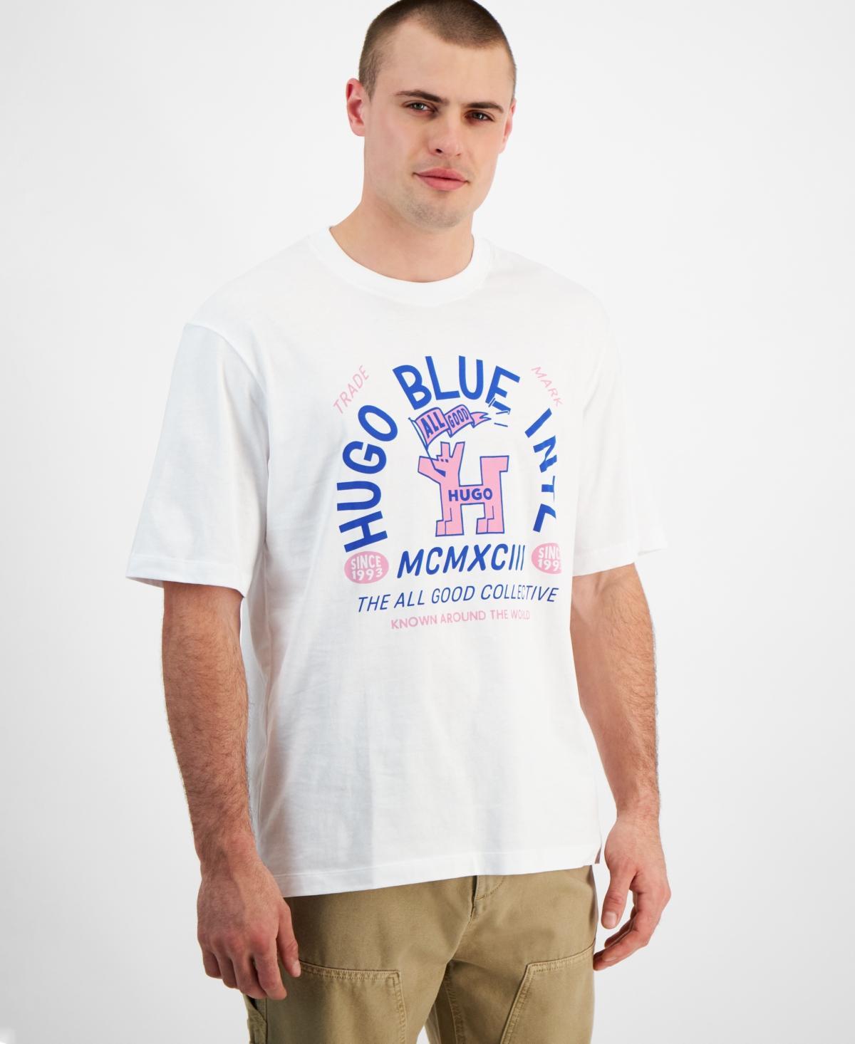 HUGO BOSS Hugo By  Men's Logo Graphic T-shirt In Open Wht Product Image