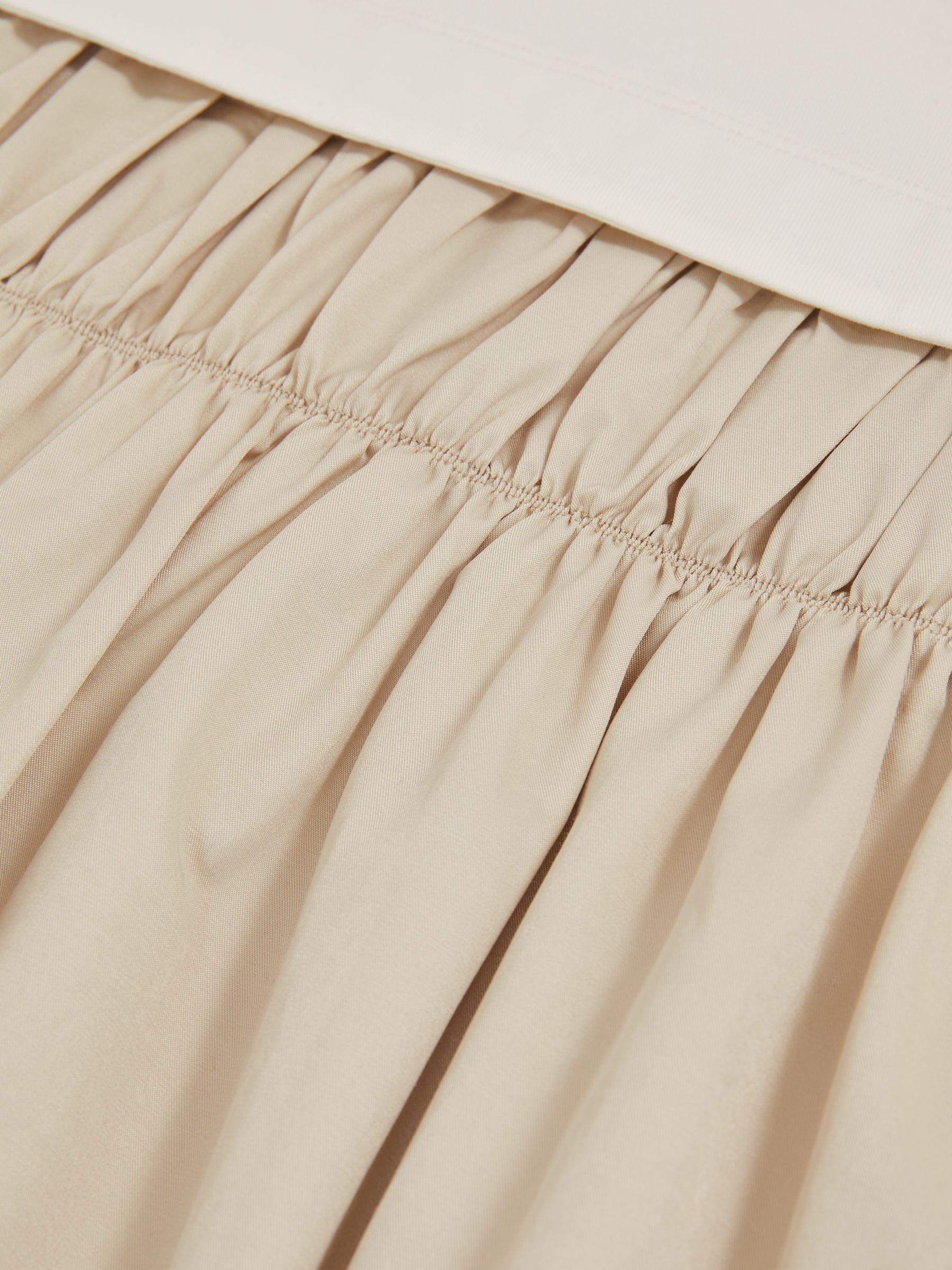 Layered Sleeveless Midi Dress in Ivory/Neutral Product Image