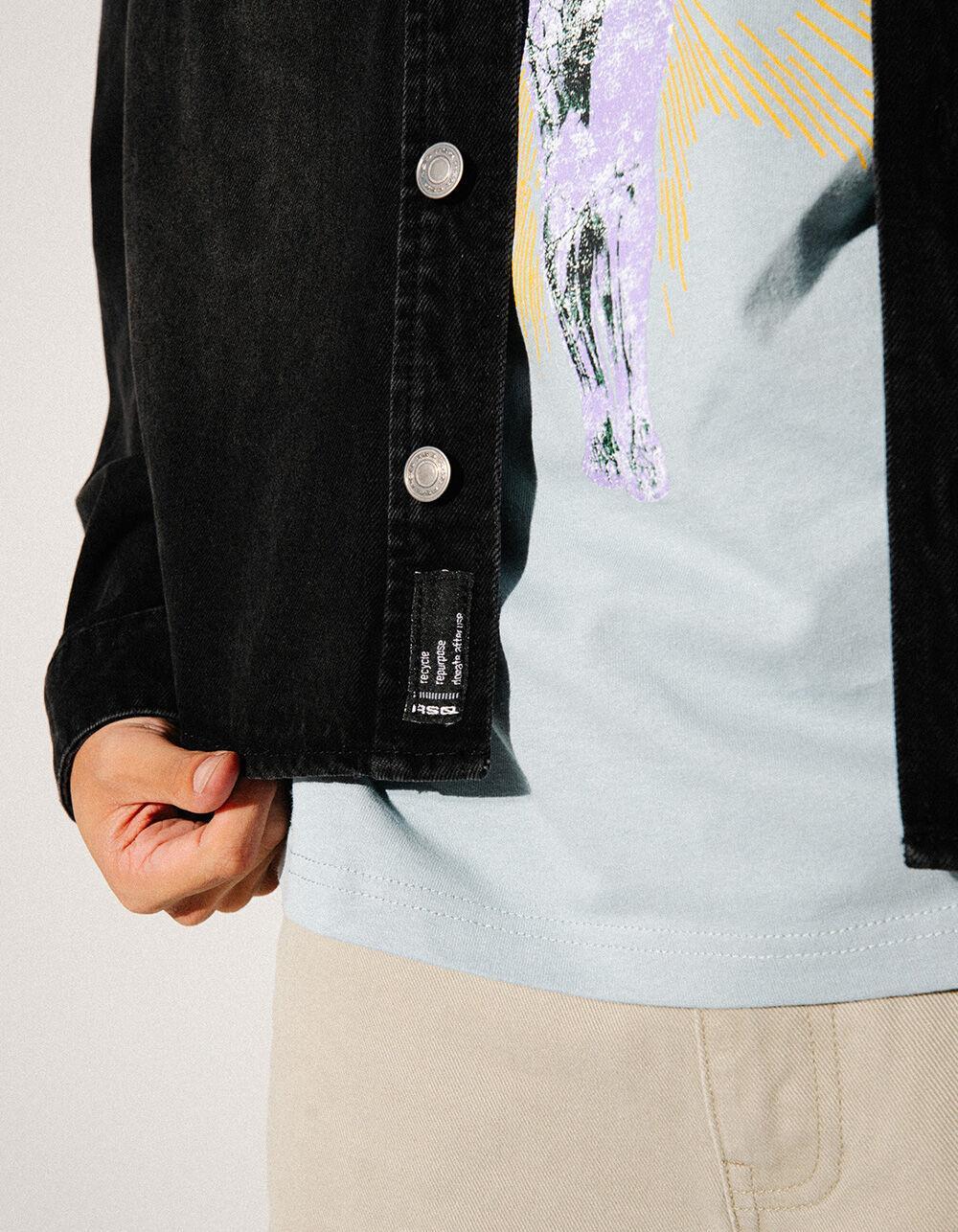 RSQ Mens Denim Overshirt - BLACK Product Image