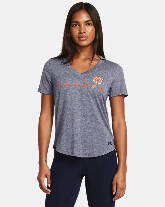 Women's UA Breezy Jersey Collegiate V-Neck T-Shirt Product Image