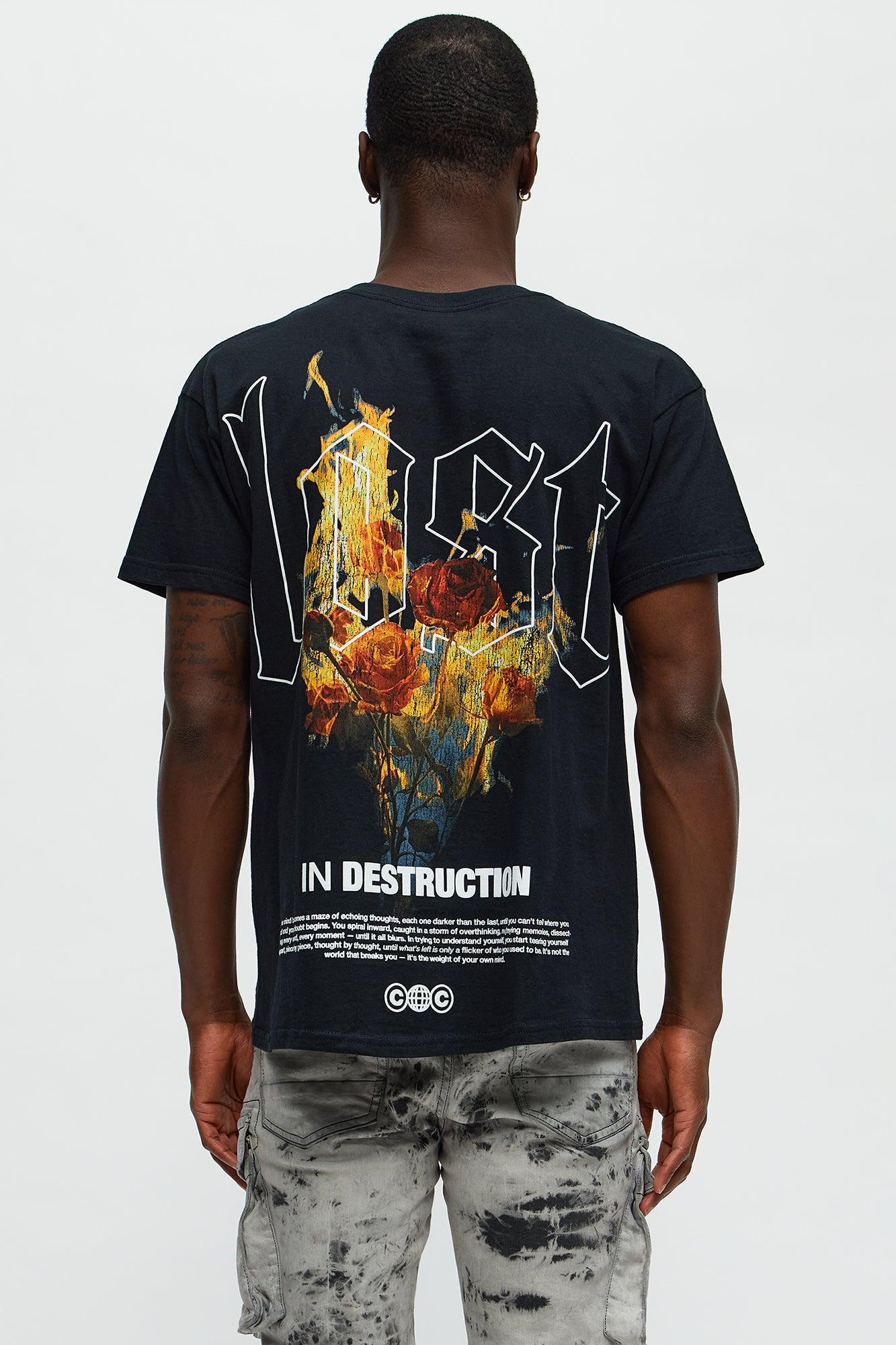 Lost In Destruction Short Sleeve Tee - Black Product Image
