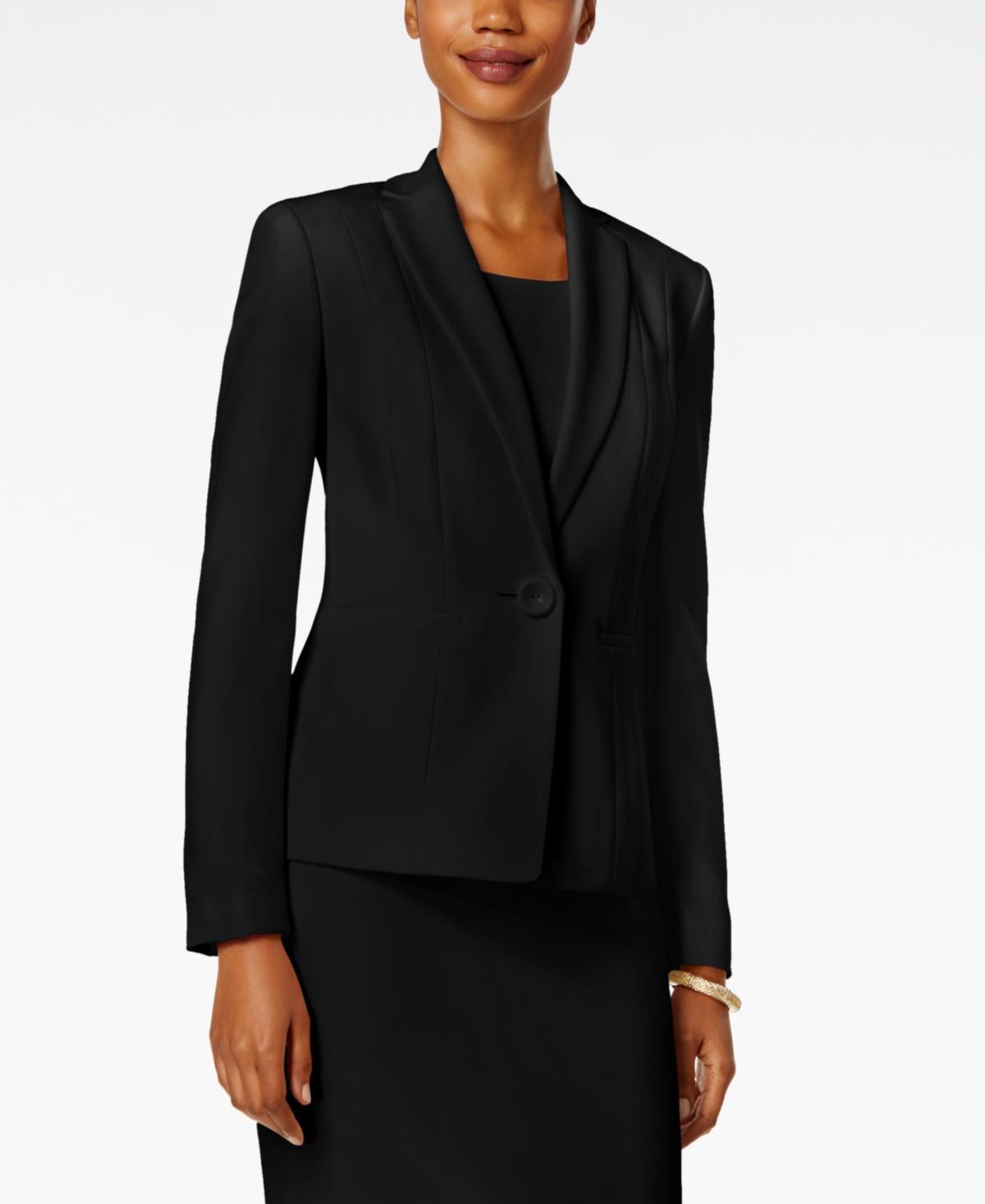 Kasper Petite Crepe One-Button Blazer Product Image
