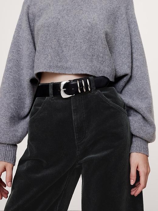 High-Rise Bow Corduroy Pant Product Image