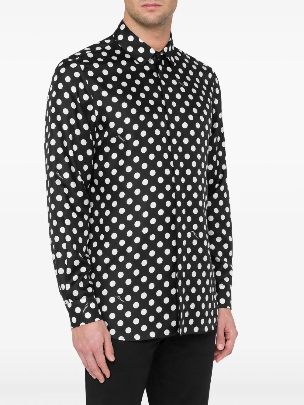 polka-dot silk shirt Product Image