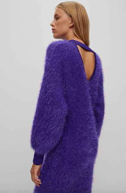 Hugo Boss C_Festalasa Purple Sweater Dress Product Image